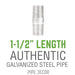 1/2 in. x 1 1/2 in. Galvanized Steel Nipple - Sweatfully