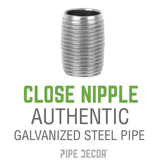 1/2 in. x Close Galvanized Steel Nipple - Sweatfully