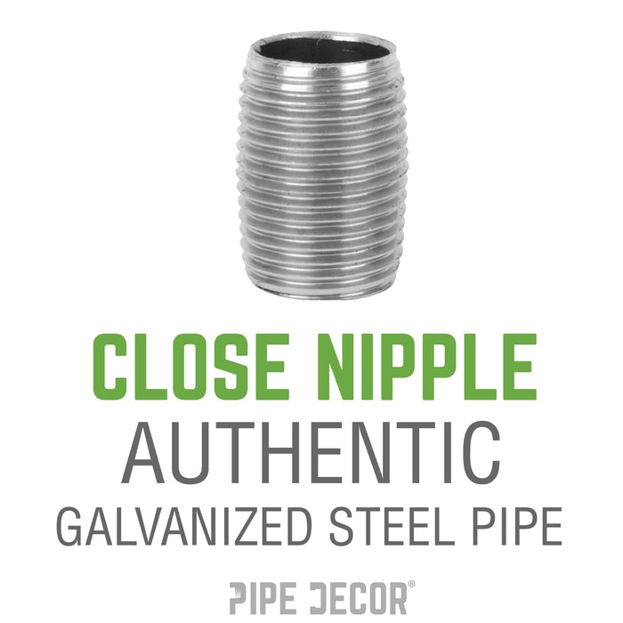 1/4 in. x Close Galvanized Steel Nipple - Sweatfully