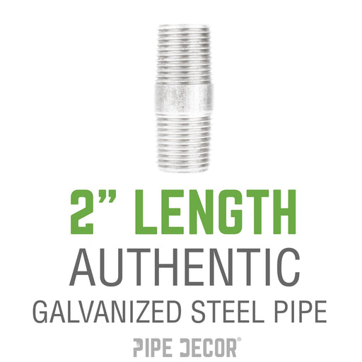 1 in. x 2 in. Galvanized Steel Nipple - Sweatfully
