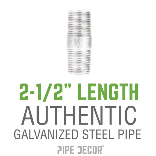 2 in. x 2 1/2 in. Galvanized Pipe - Sweatfully