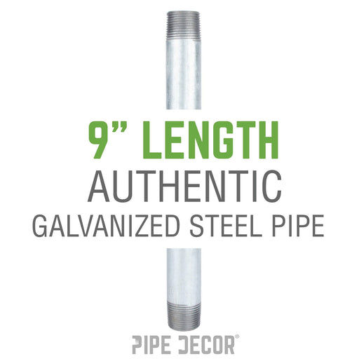 2 in. x 9 in. Galvanized Pipe - Sweatfully