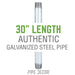 1 1/2 in. x 30 in. Galvanized Pipe - Sweatfully