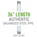 1 1/4 in. x 36 in. Galvanized Pipe - Sweatfully