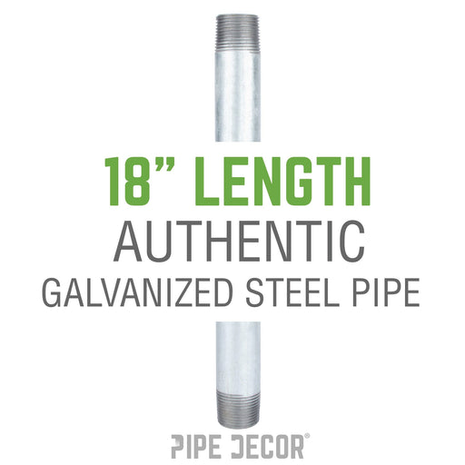 1 in. x 18 in. Galvanized Steel Pipe - Sweatfully