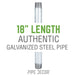1 in. x 18 in. Galvanized Steel Pipe - Sweatfully
