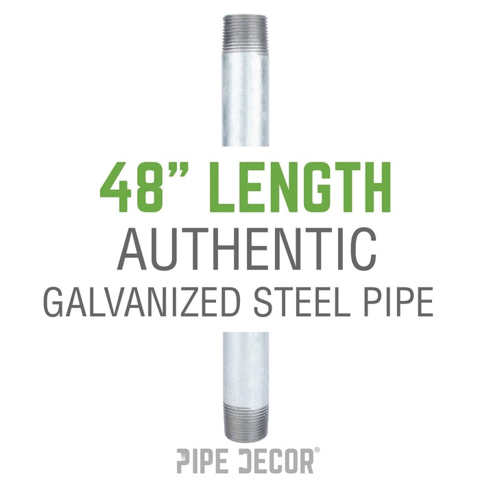 1 in. x 48 in. Galvanized Steel Pipe - Sweatfully