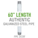 2 in. x 60 in. Galvanized Pipe - Sweatfully