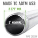 2 in. x 60 in. Galvanized Pipe - Sweatfully