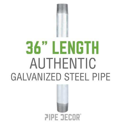 3/4 in. x 36 in. Galvanized Steel Pipe - Sweatfully
