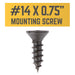 #14 x 0.75 in. Shelf Mounting Screws - Sweatfully