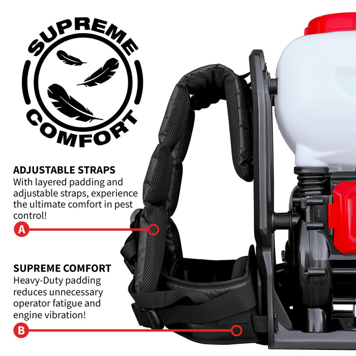 4 Gal Battery Powered Backpack Mosquito Fogger Sprayer 36V for Pest Control Ticks, Fleas, Flies, and Mosquitoes - Sweatfully