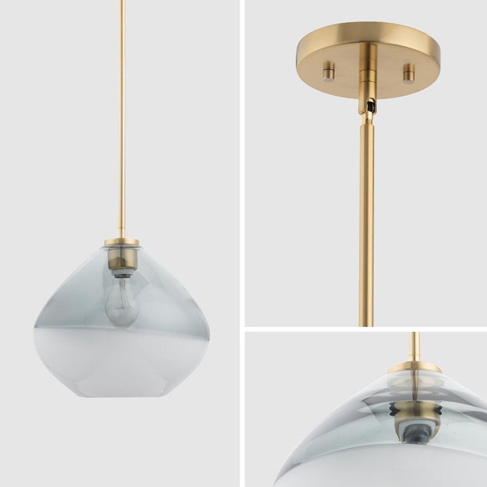 Pheobe 1-light Modern Handblown Glass Island Pendant Light - Sweatfully