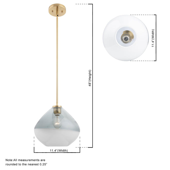 Pheobe 1-light Modern Handblown Glass Island Pendant Light - Sweatfully