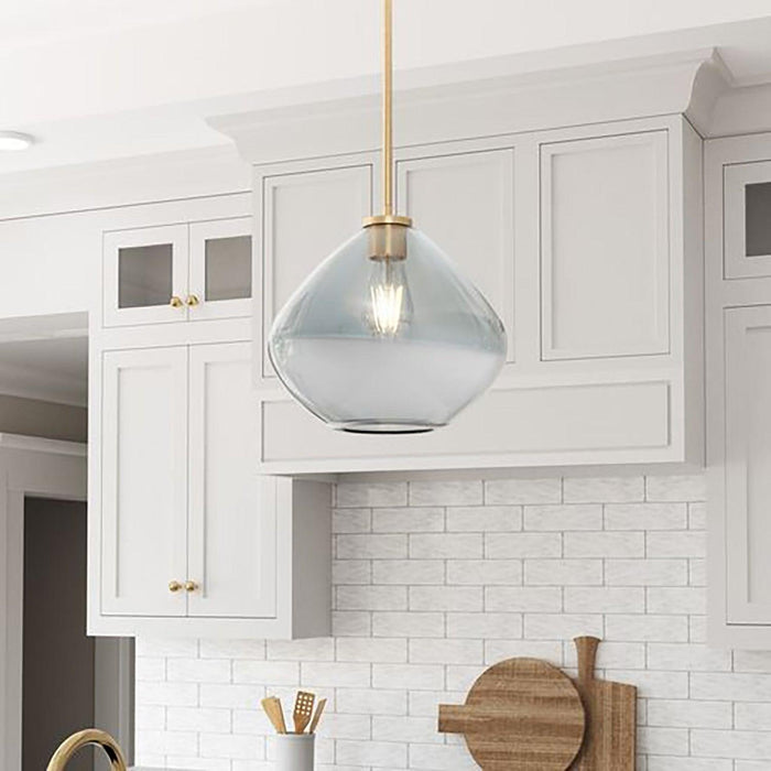 Pheobe 1-light Modern Handblown Glass Island Pendant Light - Sweatfully