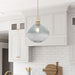 Pheobe 1-light Modern Handblown Glass Island Pendant Light - Sweatfully