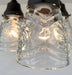 Pressed 1960's Glass Ceiling Light Fixtures Chain Trio - Sweatfully