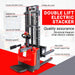 SUNMAX PS3300FE-3M Electric Pallet Stacker | 3300 lbs Capacity, 118″ Lifting Height & Advanced Safety - Sweatfully