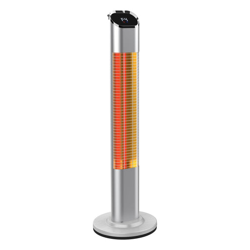 1500-Watt Electric Patio Heater Infrared Outdoor/Indoor Use with Remote Control, 24 Hour Timer - Sweatfully