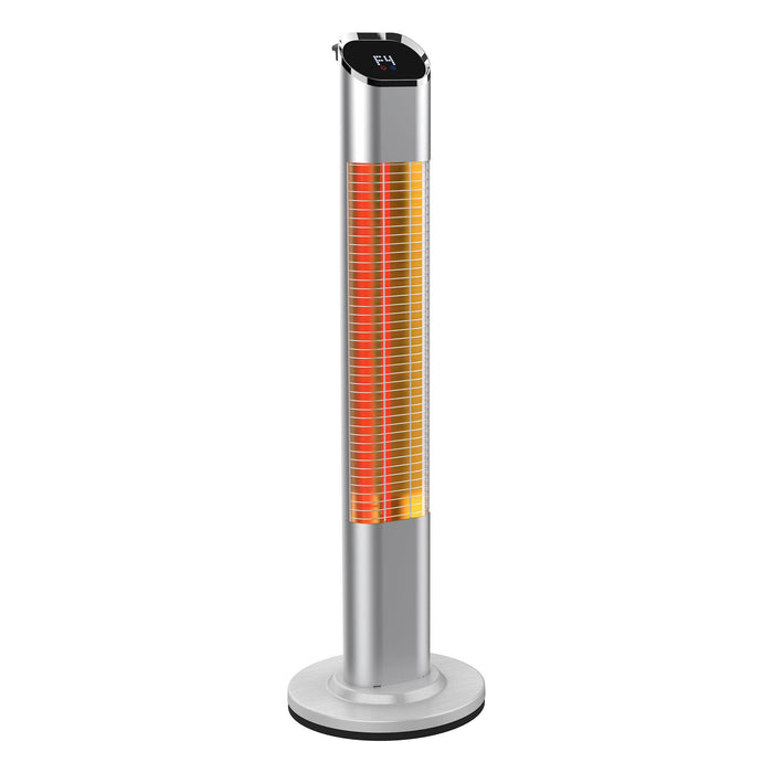 1500-Watt Electric Patio Heater Infrared Outdoor/Indoor Use with Remote Control, 24 Hour Timer - Sweatfully