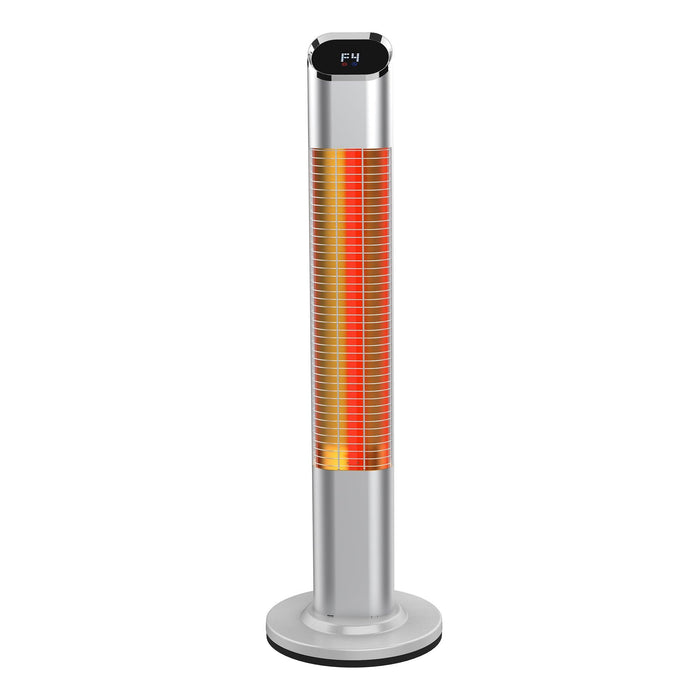 1500-Watt Electric Patio Heater Infrared Outdoor/Indoor Use with Remote Control, 24 Hour Timer - Sweatfully