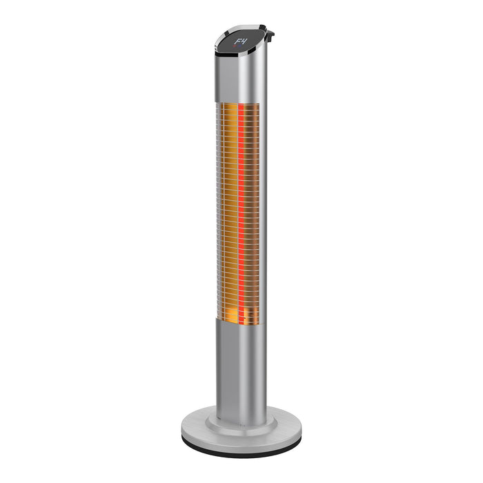 1500-Watt Electric Patio Heater Infrared Outdoor/Indoor Use with Remote Control, 24 Hour Timer - Sweatfully