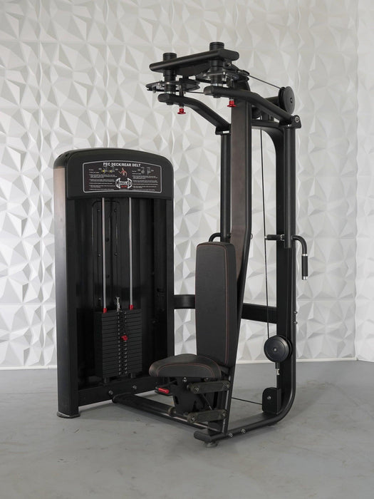 Elite Selectorized Pec Deck/Rear Delt - Muscle D Fitness - Commercial - Adjustable Seat - Pin Selectorized  Chest / Back Combo - Sweatfully