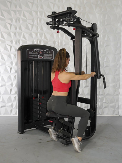Elite Selectorized Pec Deck/Rear Delt - Muscle D Fitness - Commercial - Adjustable Seat - Pin Selectorized  Chest / Back Combo - Sweatfully