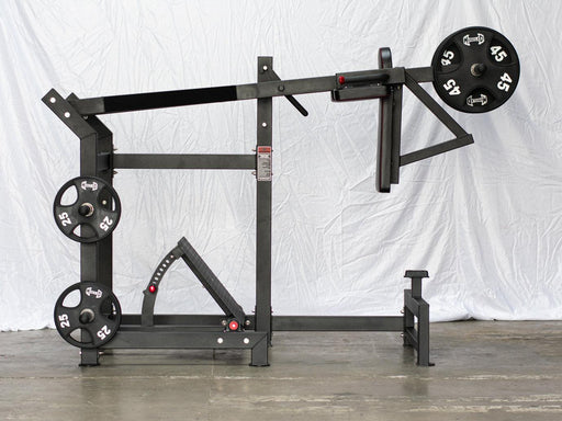 Excel Pendulum Squat - Muscle D Fitness - Plate Load Squat Machine - weight Storage Pegs - Adjustable Foot Plate - Sweatfully