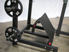 Excel Pendulum Squat - Muscle D Fitness - Plate Load Squat Machine - weight Storage Pegs - Adjustable Foot Plate - Sweatfully