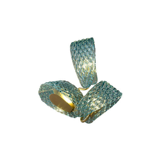 Petal Blue Glass Wall Lamp - Sweatfully