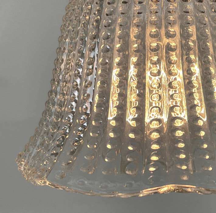 Petite Hobnail 1940's Glass Pendant Light - Sweatfully