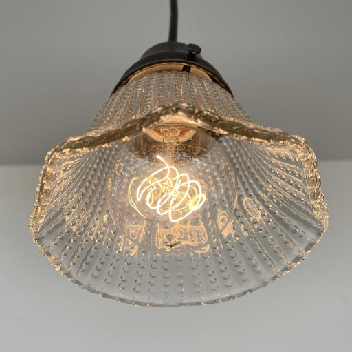 Petite Hobnail 1940's Glass Pendant Light - Sweatfully