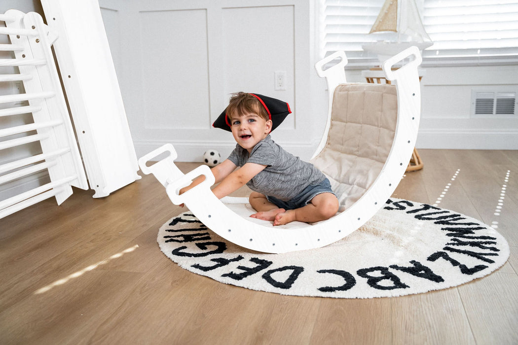 Hazel - Pikler Triangle Ladder & Rocker Set - Sweatfully