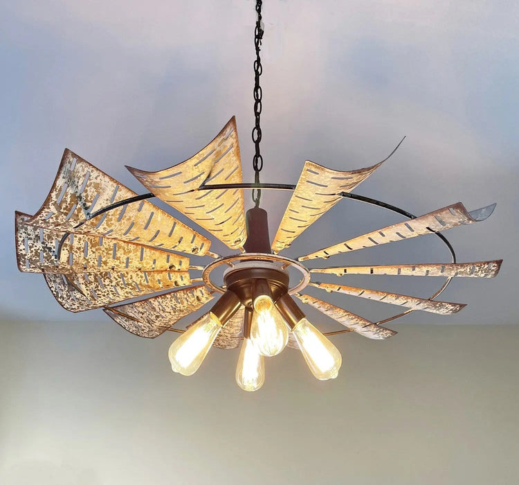 Windmill Chandelier Farmhouse Lighting Fixture - Sweatfully