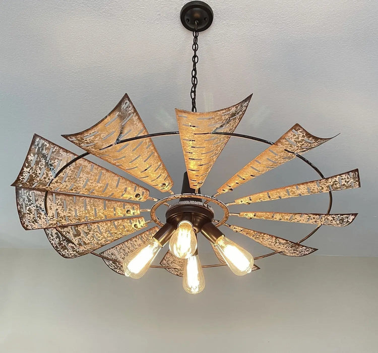 Windmill Chandelier Farmhouse Lighting Fixture - Sweatfully
