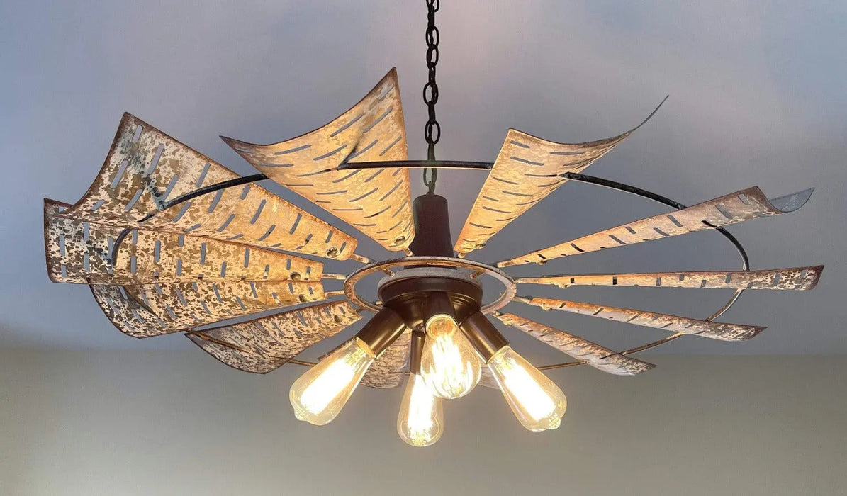 Windmill Chandelier Farmhouse Lighting Fixture - Sweatfully