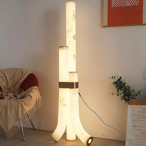 Piped Alabaster Floor Lamp - Sweatfully