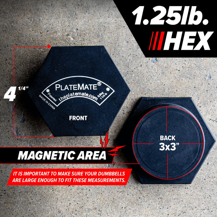 1.25 lb Hex PlateMate (Pair) - Sweatfully