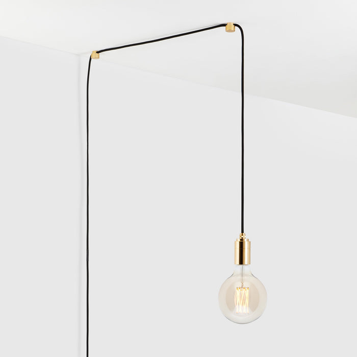Gaia Plug-In Pendant in Brass - Sweatfully