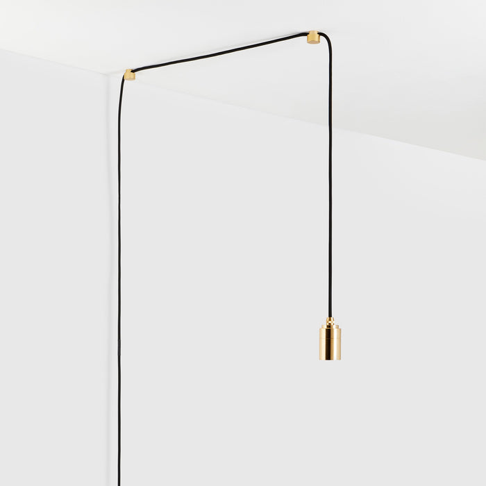 Gaia Plug-In Pendant in Brass - Sweatfully