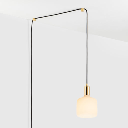 Oblo Plug-In Pendant in Brass - Sweatfully