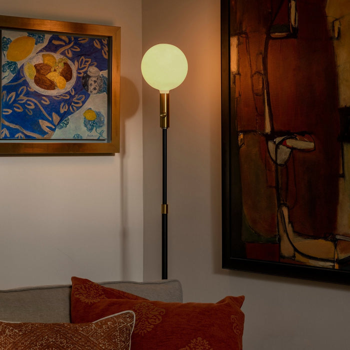 Poise Adjustable Floor Lamp in Brass - Sweatfully