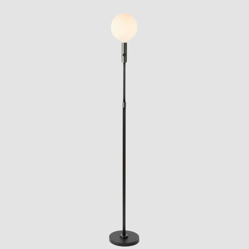 Poise Adjustable Floor Lamp in Graphite + Sphere V - Sweatfully