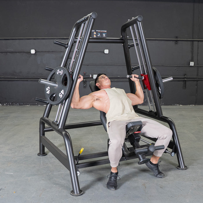 Power Leverage V2 Convergent Bench - Muscle D Fitness - Incline, Shoulder Press - Sweatfully