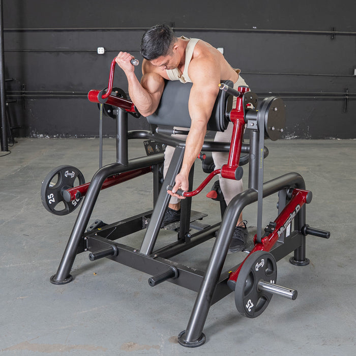 Power Leverage V2 Iso Lateral Biceps Curl / Preacher Curl - Muscle D Fitness - Sweatfully