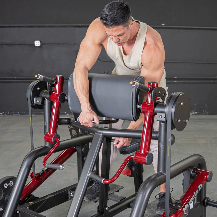 Power Leverage V2 Iso Lateral Biceps Curl / Preacher Curl - Muscle D Fitness - Sweatfully