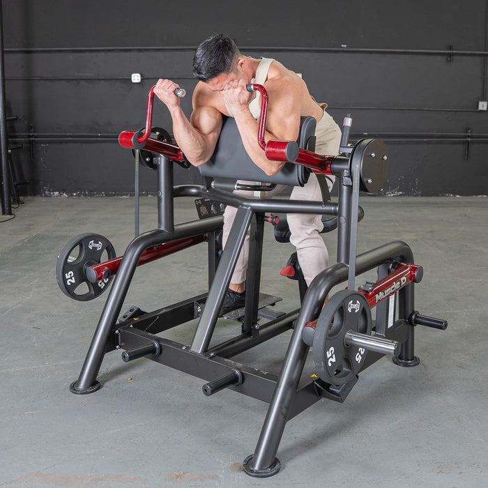 Power Leverage V2 Iso Lateral Biceps Curl / Preacher Curl - Muscle D Fitness - Sweatfully