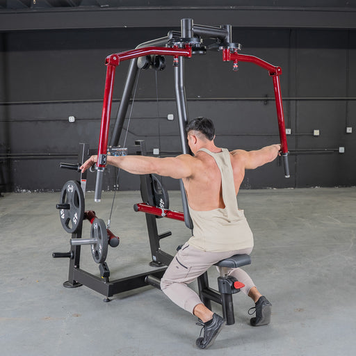 Power Leverage V2 Seated Pec Fly / Rear Delt Combo - Plate Loaded - Weight Storage Included - Sweatfully
