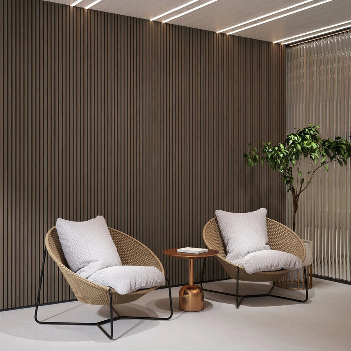 Luxury Walnut Acoustic Solid Wood Wall Panels ( 2 Panels Per Box ) - Sweatfully